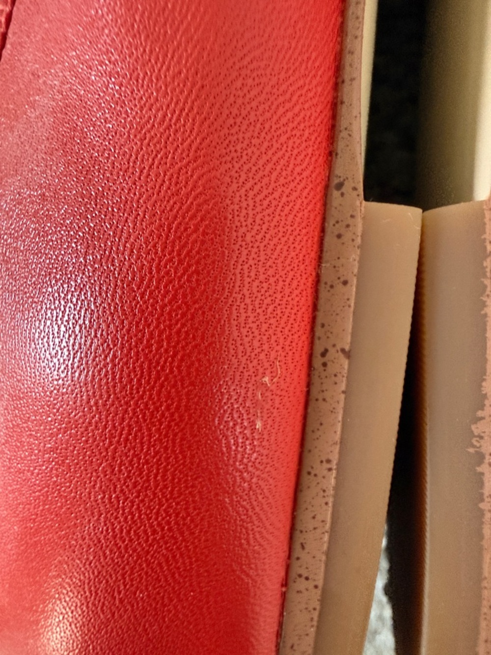 Tory Burch Orange/Red Leather Bow Ballet Flats - Picture 6 of 8
